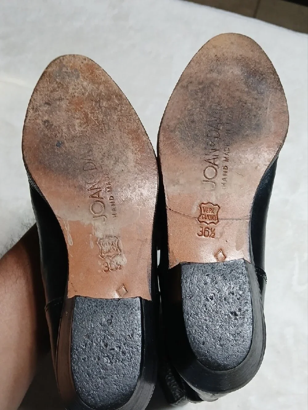Joan & David Black Western Leather Boots Size 6.5